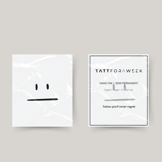 Tatuaje temporal de smiley indiferente