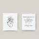 Tatuaje temporal corazón orgánico
