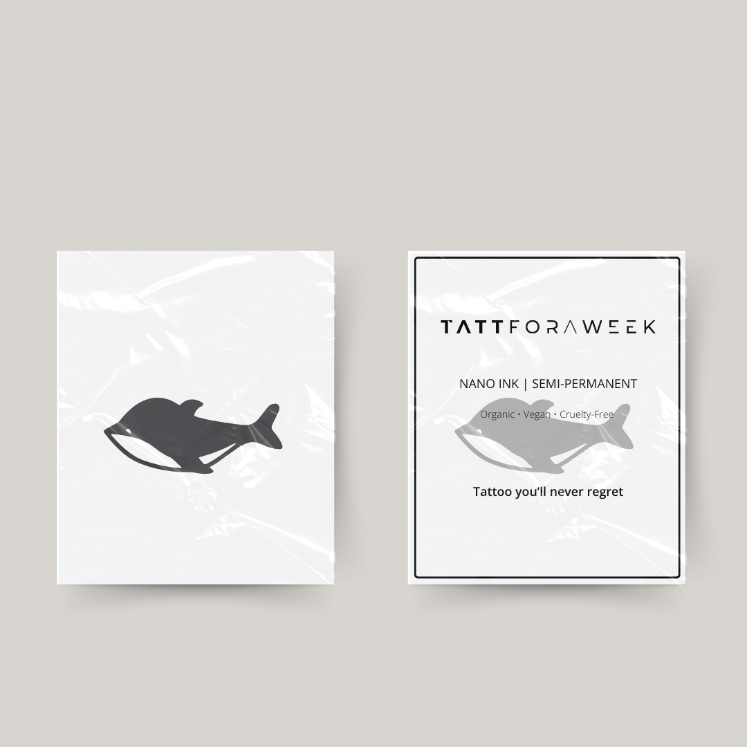 Tatuaje temporal de orca