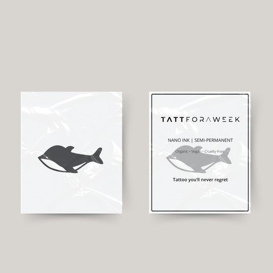 Tatuaje temporal de orca