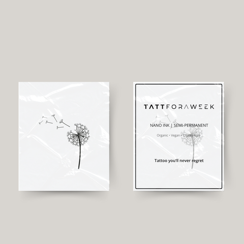 Tatuaje temporal diente de león