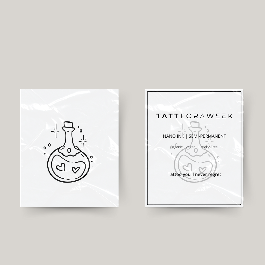 Tatuaje temporal veneno de amor