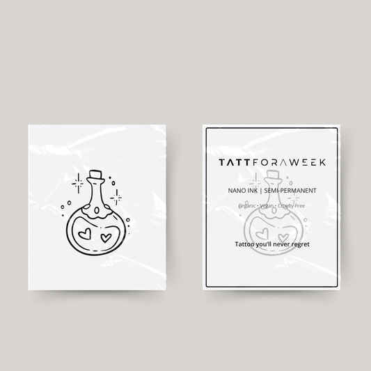 Tatuaje temporal veneno de amor