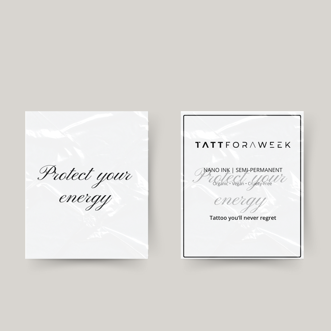 El tatuaje temporal protege tu energía.