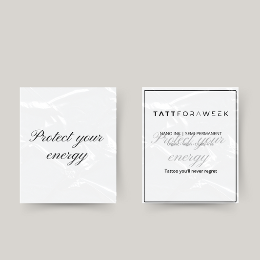 El tatuaje temporal protege tu energía.