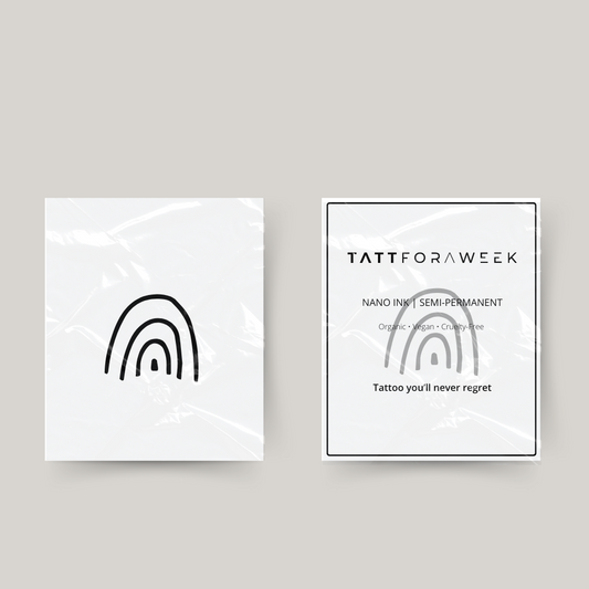 Tatuaje temporal arcoíris