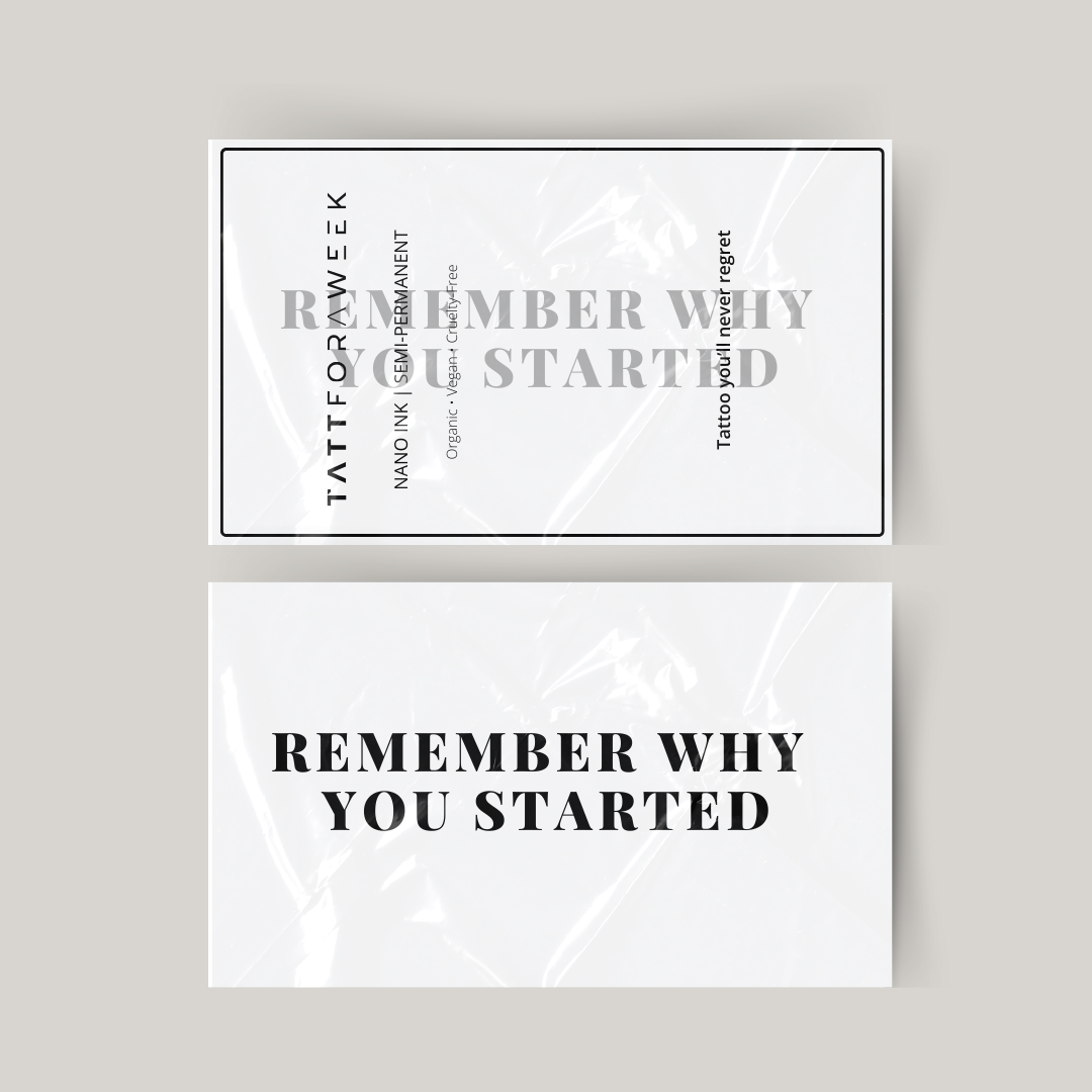 Tatuaje temporal recuerda por qué empezaste