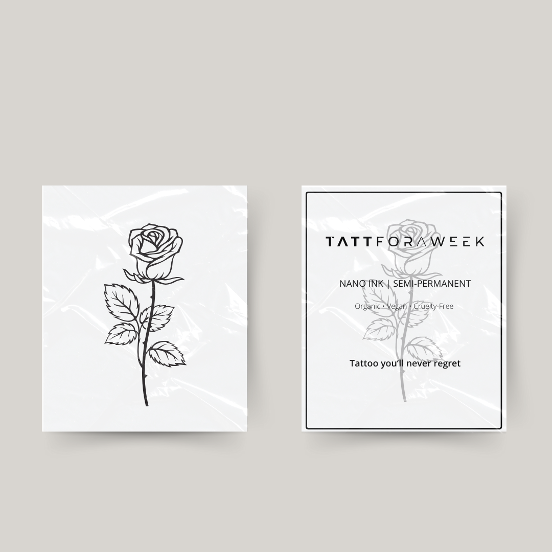 Tatuaje temporal rosa
