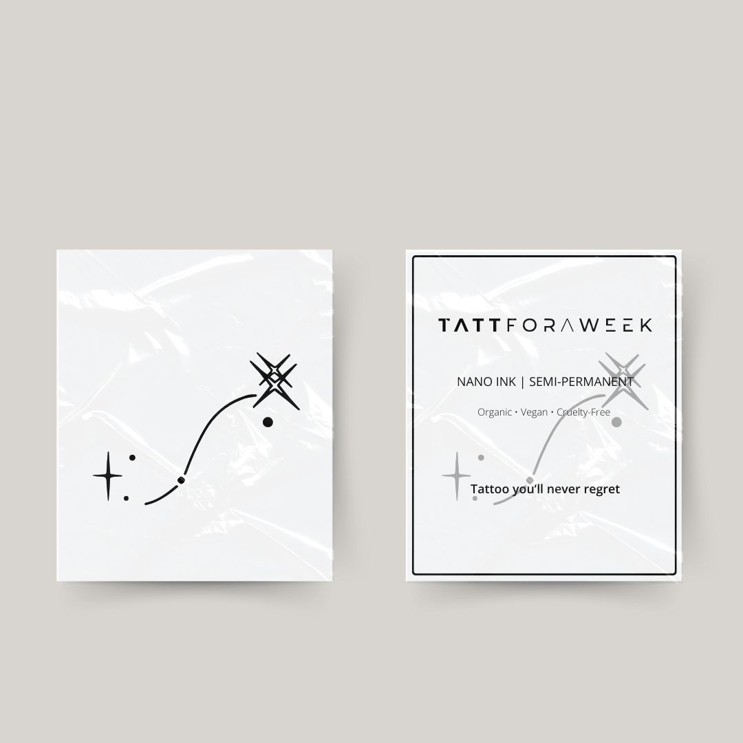 Tatuaje temporal escorpio estrellas