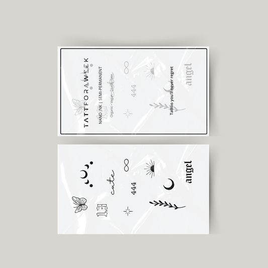 Paquete temporal de tatuajes ángel