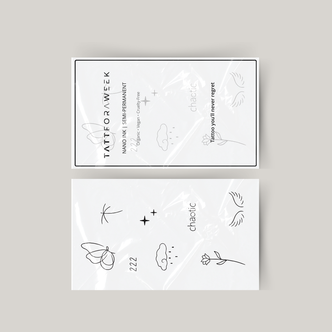 Paquete de tatuajes temporales caótico