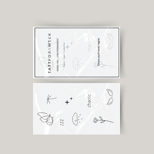 Paquete de tatuajes temporales caótico