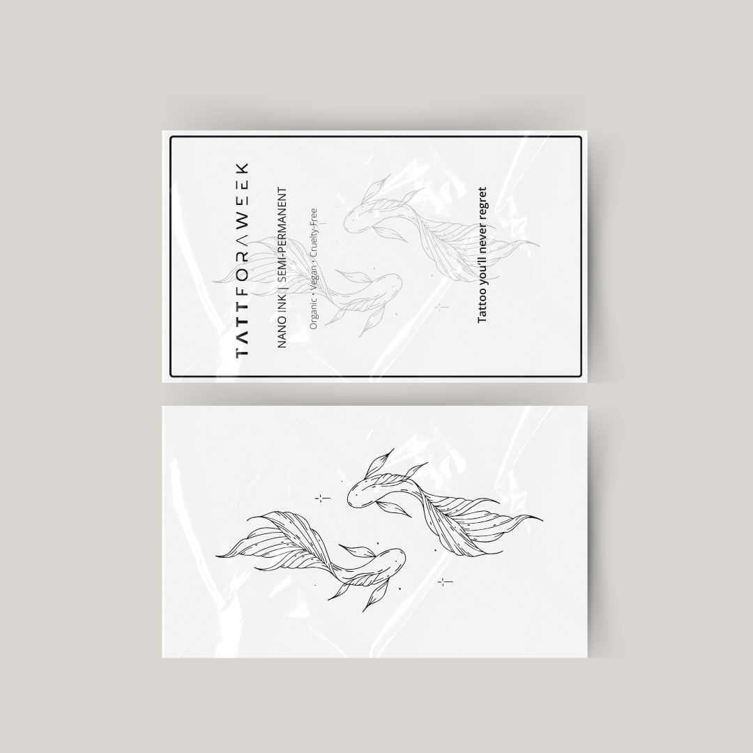 Tatuaje temporal de peces elegantes