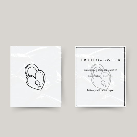 Tatuaje temporal candado amor