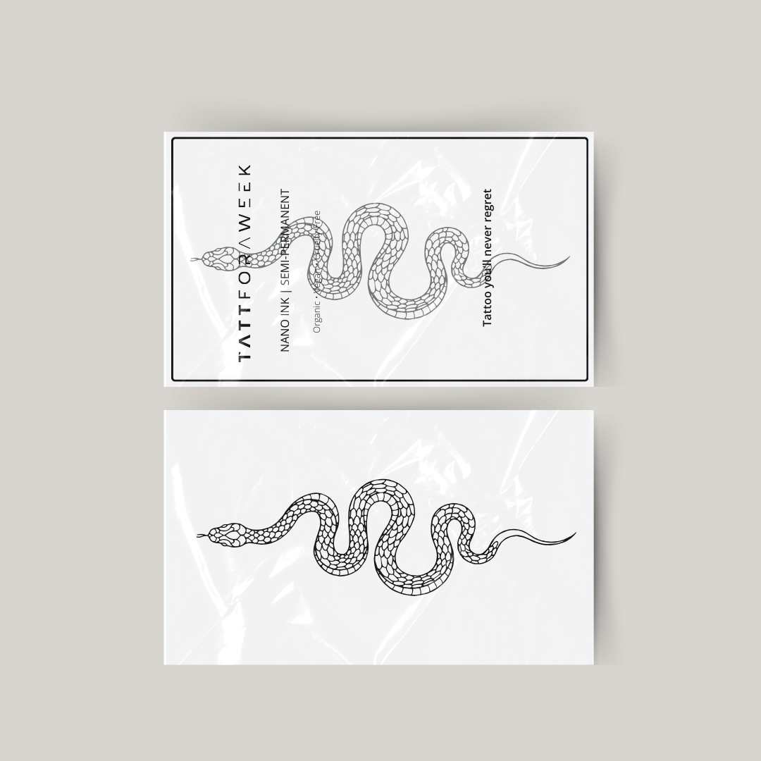 Tatuaje temporal serpiente grande