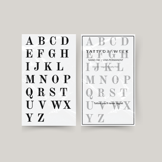 Tatuajes temporales de letras