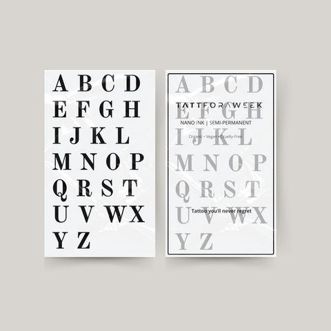 Tatuajes temporales de letras