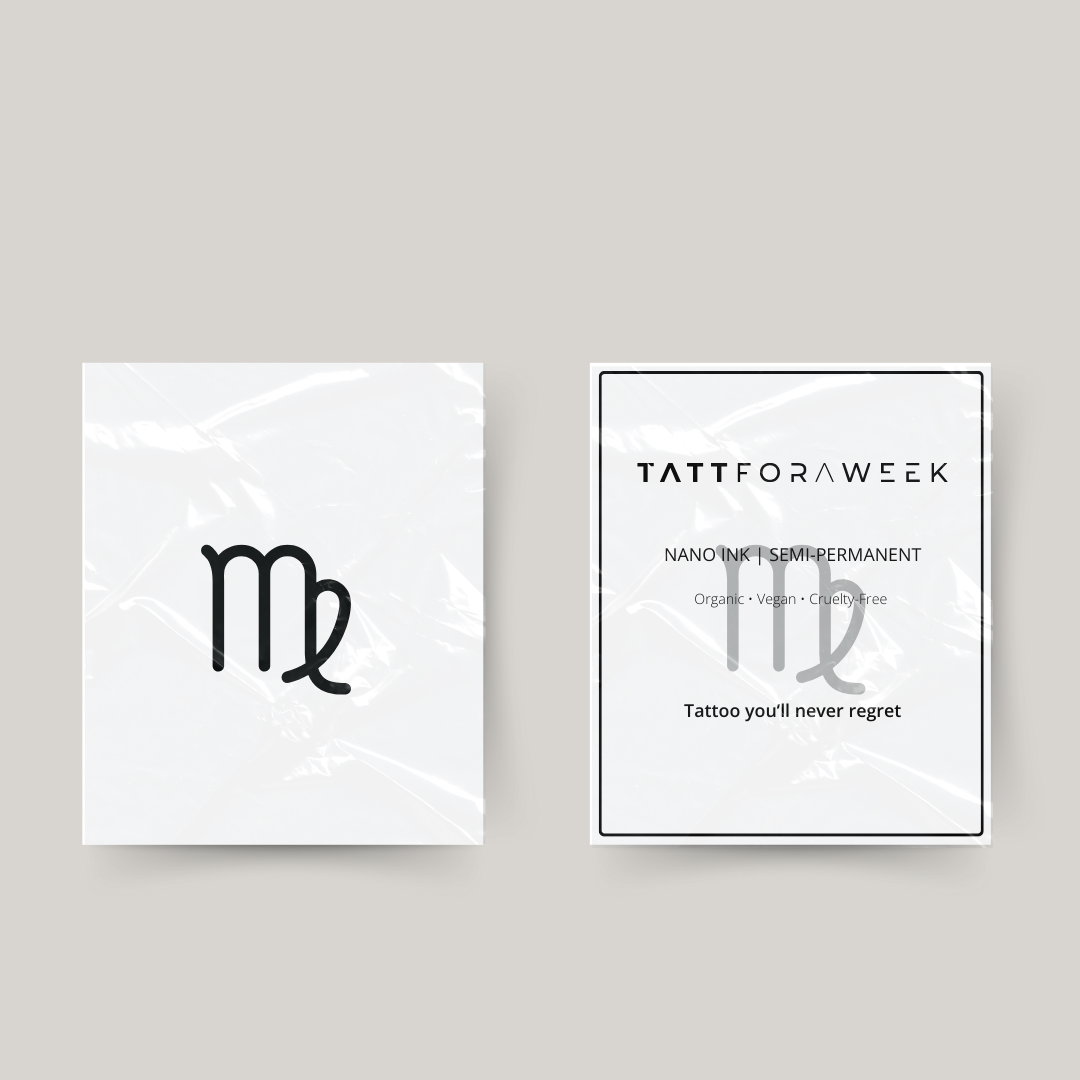 Tatuaje temporal signo zodiacal virgo