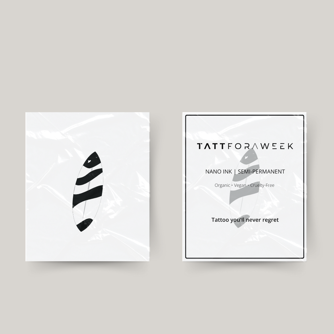 Tatuaje temporal tabla de surf