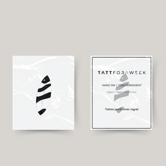 Tatuaje temporal tabla de surf