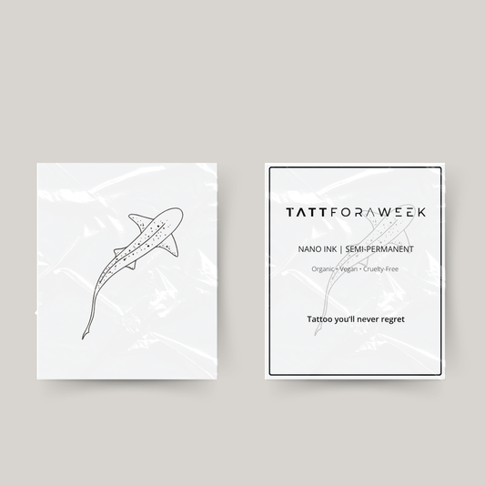 Tatuaje temporal de tiburón tigre