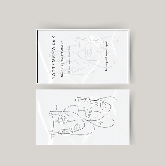 Tatuaje temporal dos caras