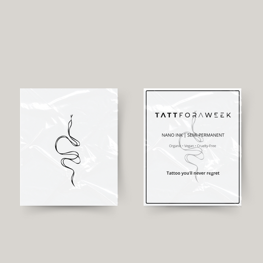 Tatuaje temporal serpiente fineline