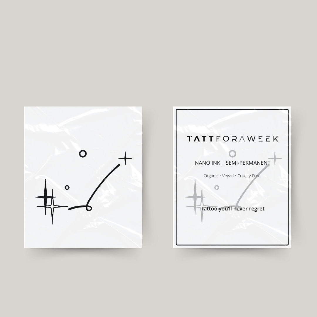 Tatuaje temporal virgo estrellas