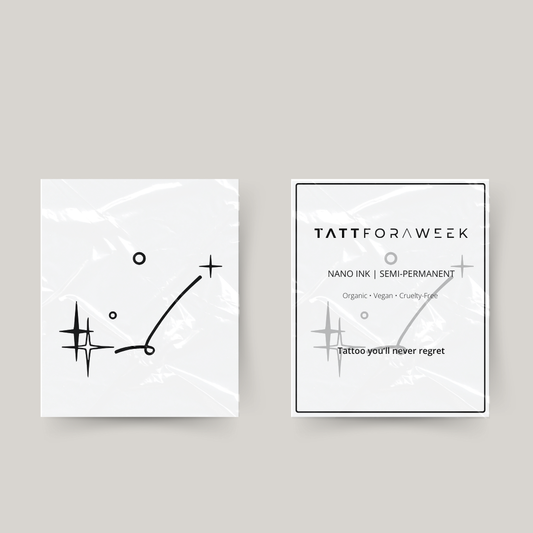 Tatuaje temporal virgo estrellas