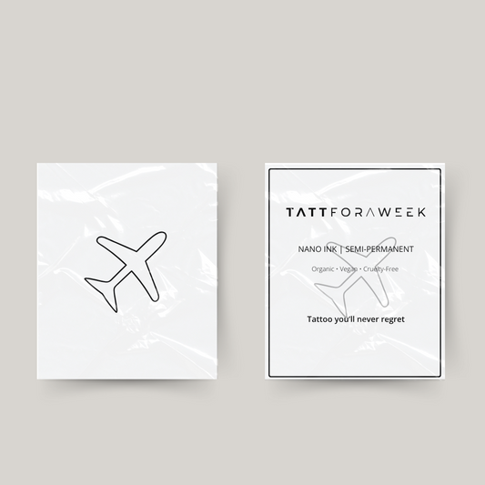 Avión de tatuaje temporal
