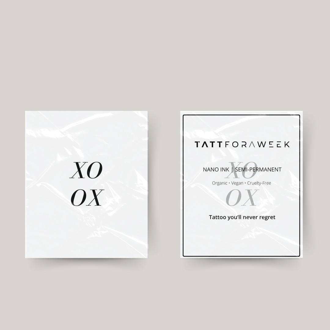 Tatuaje temporal xo xo