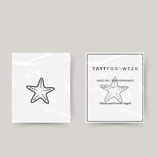Tatuaje temporal de estrellita de mar