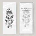 Tatuaje falso grande de rosas en flor