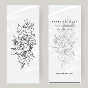 Tatuaje falso grande rosal