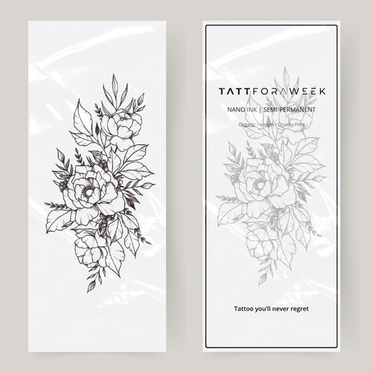 Tatuaje falso grande rosal