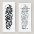 Juego de manga de tatuaje falso