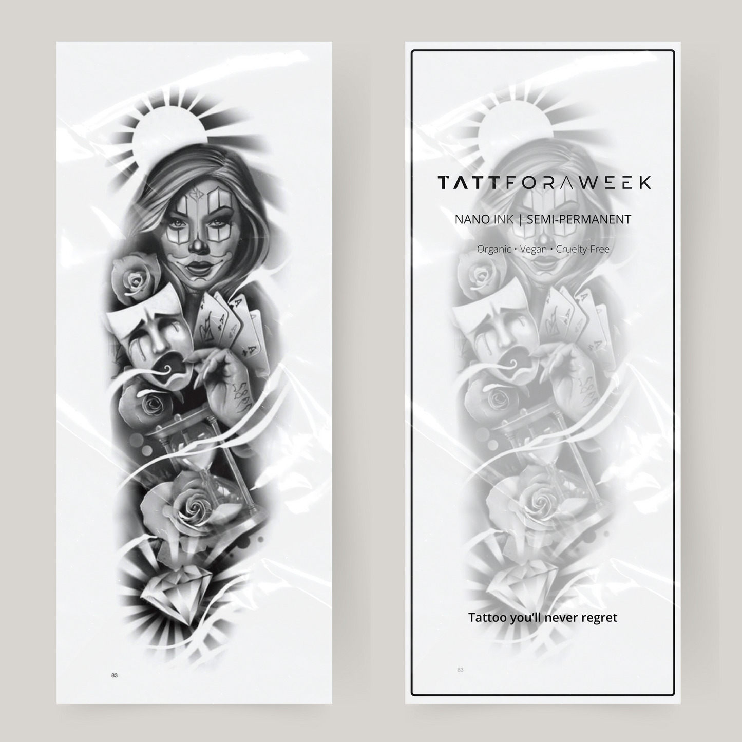 Juego de manga de tatuaje falso