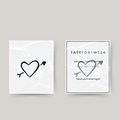 Flecha del corazón del tatuaje temporal