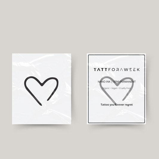Tijdelijke tattoo onderbroken hartje