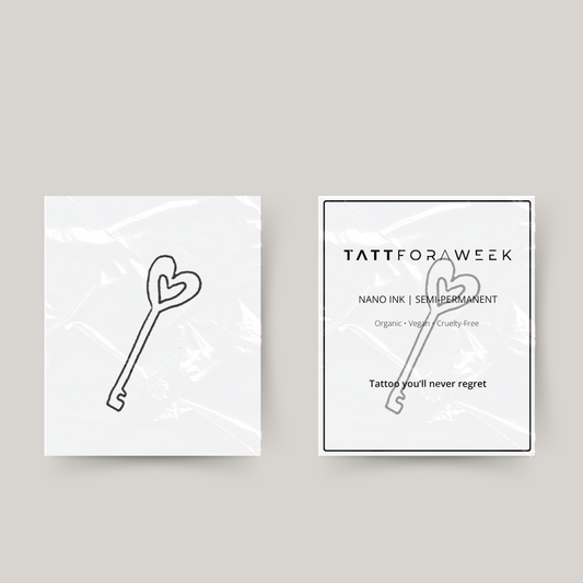 Tijdelijke tattoo sleutel tot de liefde